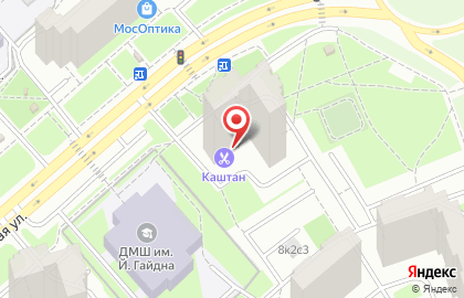 Парикмахерская Каштан в Новокосино на карте