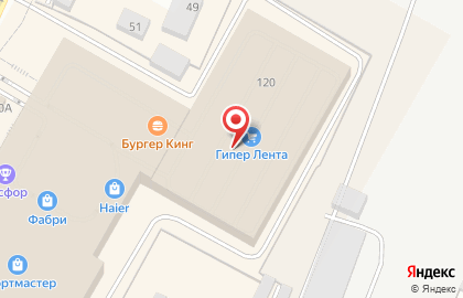 Гипермаркет Лента в Уфе на карте