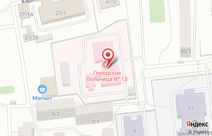 Городская клиническая больница №13 на Зеленой улице на карте