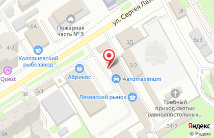 Магазин мясной продукции на улице Сергея Лазо на карте