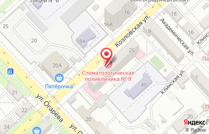 Стоматологическая поликлиника № 9 в Ворошиловском районе на карте