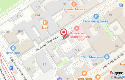 Магазин Твой инструмент на улице Льва Толстого на карте