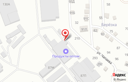 Оптово-розничный склад Оптово-розничный склад на улице Чапаева на карте