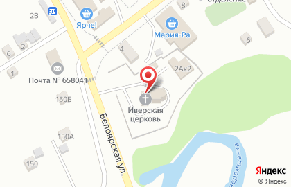 Храм в честь Иверской иконы Божьей Матери с нижним пределом в честь святых апостолов Петра и Павла на карте