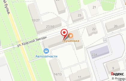 Продуктовый магазин Матвеев и Партнеры на улице Красной Звезды на карте