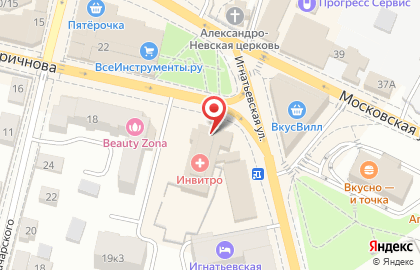Медицинская компания Инвитро в Звенигороде на карте
