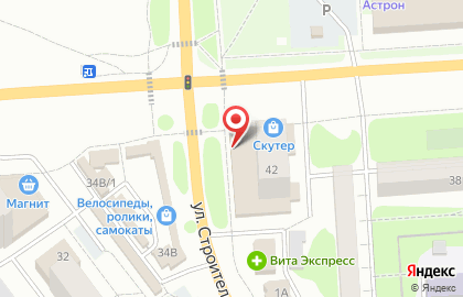 Микрофинансовая организация ЦЕНТРОФИНАНС ГРУПП на улице Строителей на карте