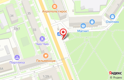 Киоск Новгородхлеб на Большой Санкт-Петербургской улице на карте