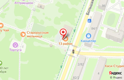 Жара на Большой Московской улице на карте