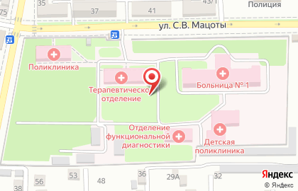 Детская поликлиника Городская больница №1 на улице Мичурина на карте