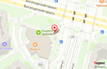 Терминал МТС банк на Богатырском проспекте на карте