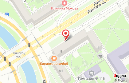 Магазин лакокрасочных материалов Tikkurila в Приморском районе на карте