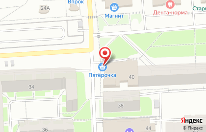 Супермаркет Пятёрочка на Нижней улице на карте