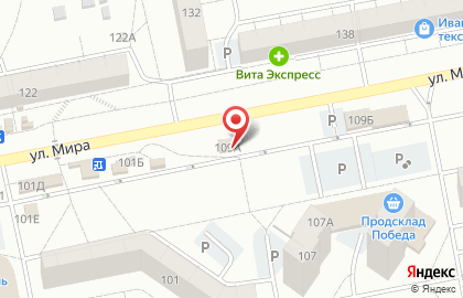 Магазин разливного пива Золотая пена в Центральном районе на карте