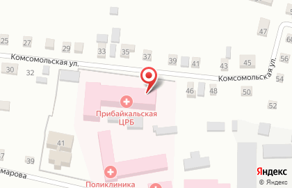 Прибайкальская центральная районная больница на улице Комарова на карте