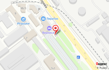 Шиномонтажная мастерская на улице Суворова на карте