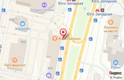 Магазин фастфудной продукции Шаурмастер на проспекте Вернадского на карте