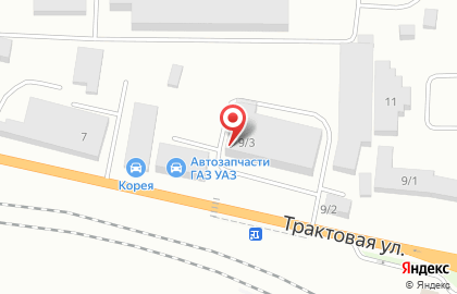 Грузовой автосервис АвтоТрансСиб на Трактовой улице на карте