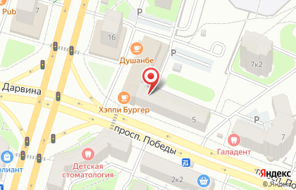 Банкомат Хоум кредит & Финанс Банк на проспекте Победы на карте