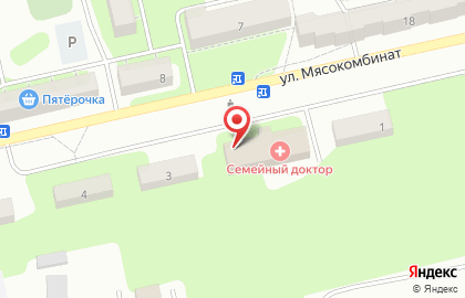 Продуктовый магазин Орбита на улице Мясокомбинат на карте
