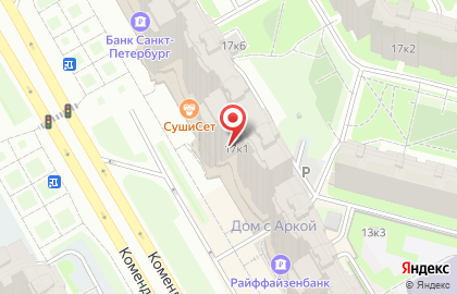 Цветочный салон ЛенЦветТорг на Комендантском проспекте на карте