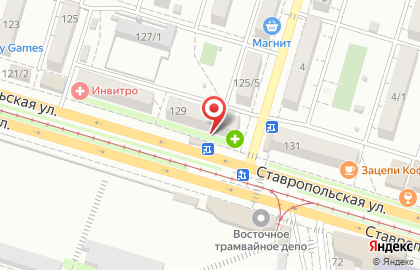 Офис продаж Билайн на Ставропольской улице на карте