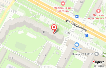 Киоск по продаже фруктов и овощей на улице Неделина на карте