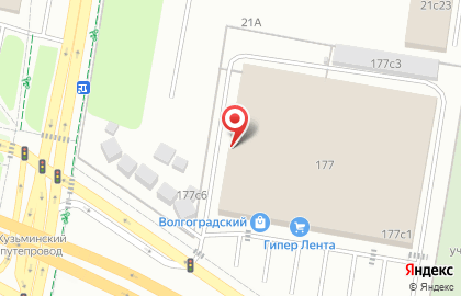 Гипермаркет Лента в Москве на карте