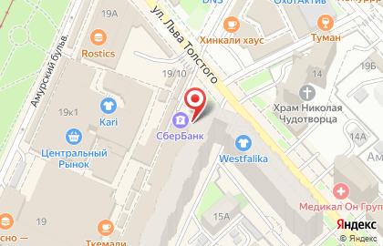Служба курьерской доставки СберЛогистика на улице Льва Толстого на карте