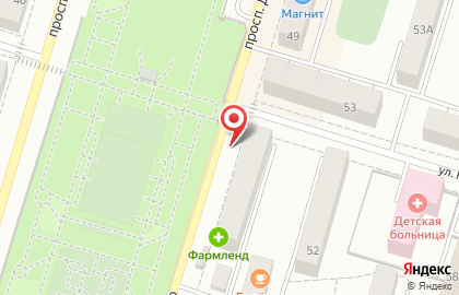 Центральная городская библиотека на проспекте Дзержинского на карте
