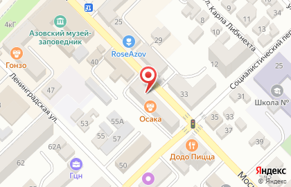 Суши-бар Осака в Азове на карте