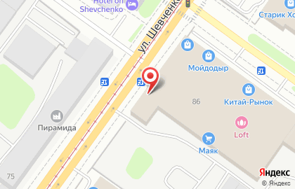 Торгово-монтажная компания Окна Люкс на улице Шевченко на карте