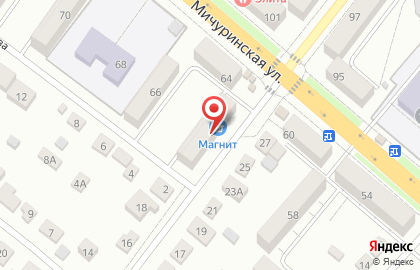 Супермаркет Магнит на Мичуринской улице, 62 на карте