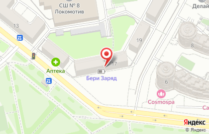 Динамо, электротранспортная станция на карте