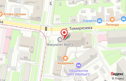 Гостиница Академсервис в Нижнем Новгороде на карте