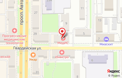 Женский медицинский центр МедИС на Гвардейской улице на карте