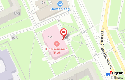 Городская поликлиника №25 Невского района на карте