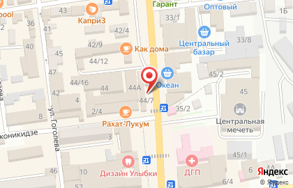 Мясной павильон в Буйнакске на карте