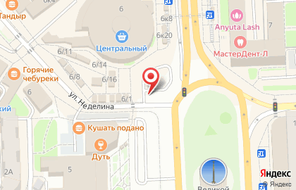 Автостоянка в Липецке на карте