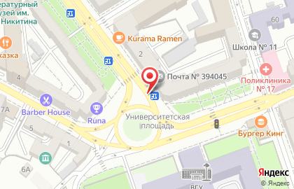 Славянское на Плехановской улице на карте