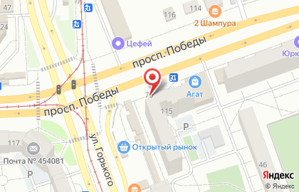 Магазин продуктов в Калининском районе на карте