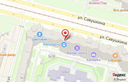 Банк Санкт-Петербург на метро Беговая на карте