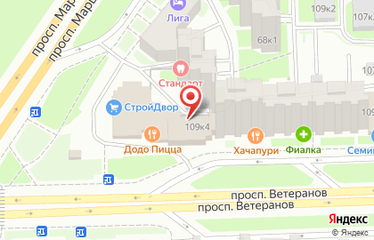 Барс на проспекте Маршала Жукова на карте