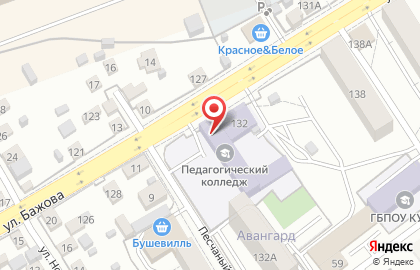 Курганский педагогический колледж на улице Бажова на карте