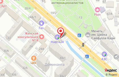 Мастерская по замене масла Shell Helix 05 на проспекте Имама Шамиля на карте