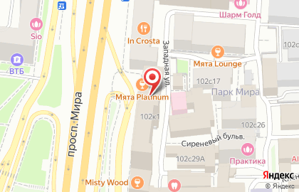 Лаундж-бар Мята Lounge на проспекте Мира на карте