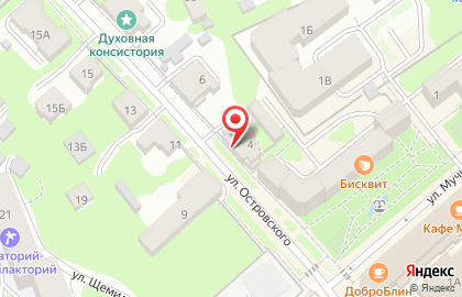 Мастерская по ремонту обуви на улице Островского на карте