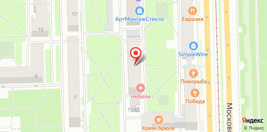 Медицинский центр массажа и остеопатии Неболи на Московском проспекте на карте