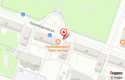 Сеть пунктов по продаже печатной продукции Марийская правда на Пролетарской улице на карте