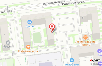 Частный детский сад Счастливый Малыш на Питерском проспекте на карте